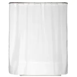 Arteneur Duschvorhang Duschvorhang Weiß Breite 180 cm, inkl. Duschvorhangringe, Anti-Schimmel, recyceltes Material weiß 180 cm x 200 cm