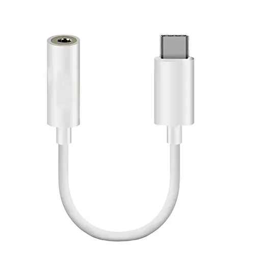 USB 3.1 Typ-C Headset Klinke passend für Samsung Galaxy S26 S25 S24 S23 S22 Ultra FE A18 A17 A37 A57 A16 A26 A36 A56 A55 A35 USB-C 3.5mm Kopfhörer DIGITAL Anschluss Buchse Audio Adapter Kabel WEIß