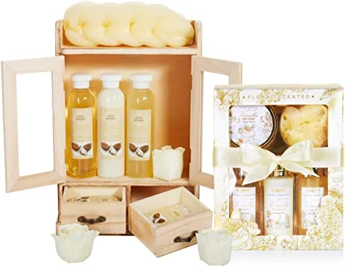 BRUBAKER 2 in 1 Pflegeset Sheabutter & Vanilla Rose Minze – 15-teiliges Wellness Set