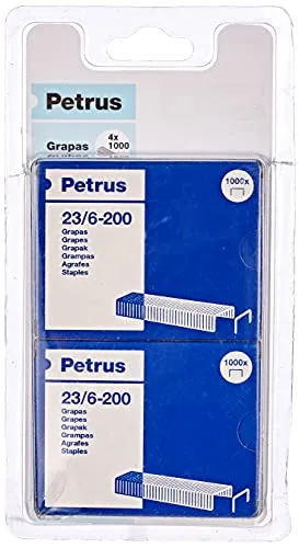 Petrus 55782 – Pack von 1000 Heftklammern 23/6, 6 mm