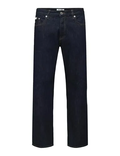 ONLY and SONS Herren Jeans ONSEDGE STRAIGHT DB RINSE 4942 TAI DNM blau W30L32 - Jeans für Herren im Straight Fit aus 100% Baumwolle, zeitlos und minimalistisch. Perfekt für einen urbanen Look im angesagten Streetstyle.