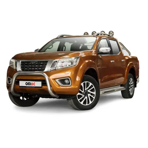 Frontbügel für Nissan Navara NP300 2015-2026 - Robuste Stahl-Ausstattung - Hochwertiger Frontschutzbügel von OMAC für optimale Fahrzeugveredelung. Hergestellt aus langlebigem Edelstahl, bietet er zuverlässigen Schutz und eine ansprechende Optik.