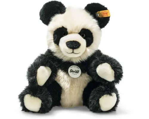Steiff Kuscheltier Manschli Panda, 24 cm - Stofftier & Teddybär, weicher Plüschfreund mit Kunststoffaugen, ideal zum Kuscheln und Spielen für Kinder.