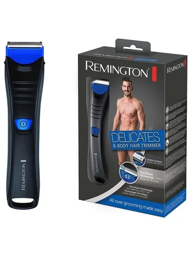 Remington Körper- und Bikinitrimmer BHT250 - Körperrasierer mit Trim-Shave-Technologie, hautfreundlich bis 0,2mm und 3 Aufsteckkämmen für präzise Ergebnisse ohne Hautirritationen.