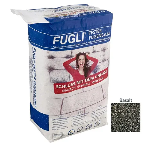 FUGLI® Fester Premium Fugensand 15kg in schwarz von FUGLI®