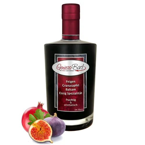Feigen Granatapfel Balsam Essig - Spezialität 0,5L fruchtig & mild 5% Säure