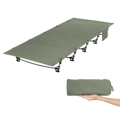 Leogreen Ultra Leichtes Feldbett Campingbett Klappbett - Camping-Möbel: Ultraleicht und kompakt, mit nur 2,5 kg ideal für Outdoor-Reisen, belastbar bis 150 kg und bietet ein komfortables Schlaferlebnis.