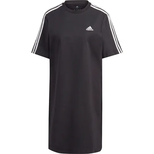 adidas 3S Boyfriend Jerseykleid Damen – Schwarz, Größe S von adidas