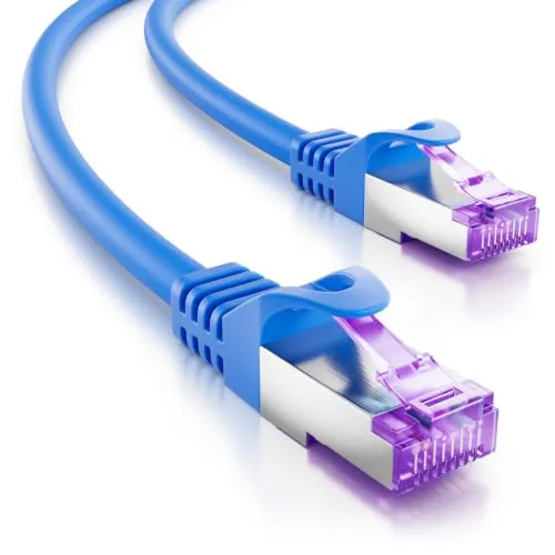 deleyCON 4m CAT7 Netzwerkkabel RJ45 10 Gigabit SFTP PiMF in blau von deleyCON