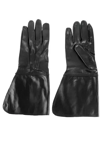 Battle-Merchant Stulpenhandschuhe schwarz Gr. L in schwarz von Battle-Merchant