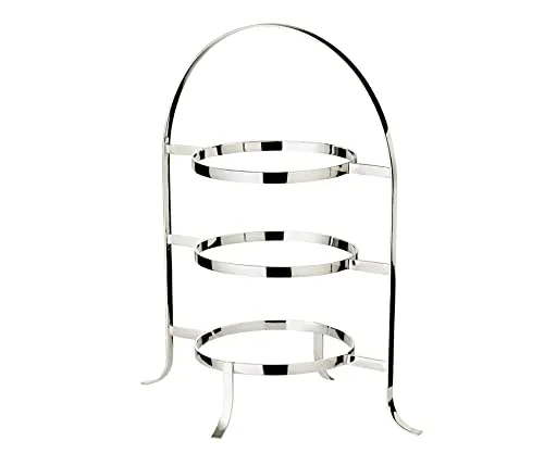EDZARD Telleretagere Sina (Höhe 42 cm) schwerversilbert, für 3 Teller Ø 20 bis 28 cm, Tellerhalter Etagere