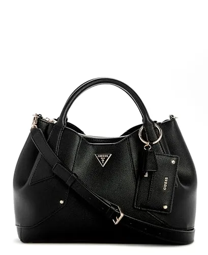 GUESS Darcy Girlfriend Satchel Handtasche Schwarz in schwarz von GUESS