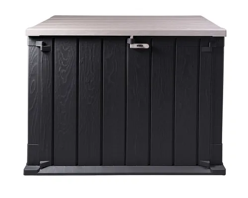 ONDIS24 Gartenbox Mülltonnenbox Storer Light XL - Wetterfeste und robuste Gerätebox für 2 Mülltonnen (1330 l), abschließbar und ideal für den Garten. Perfekt zur Aufbewahrung und schützt vor Witterungseinflüssen.
