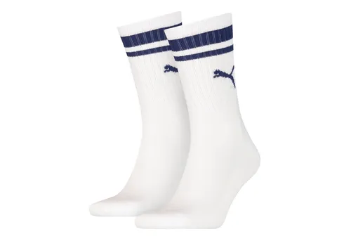 PUMA Socken PUMA UNISEX HERITAGE CREW SOCK (2-Paar) Komfort-Passform, gepolsterte Sohle weiß 43-46