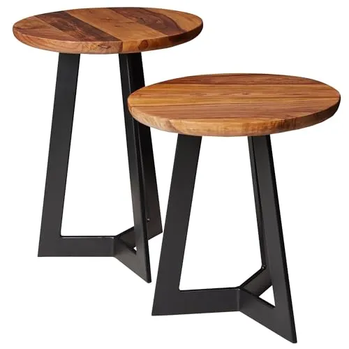 FINEBUY Beistelltisch FB52705 in braun von FineBuy