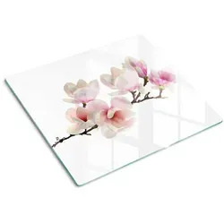 Tulup Glasplatte, Pink, Glas, 60x0.4x52 cm, Küchen, Küchenelektrogeräte, Herde, Herdabdeckplatten