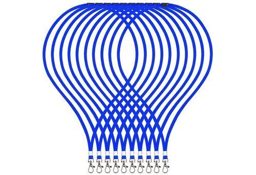 WEBBOMB Schlüsselanhänger 10x unbedruckte Schlüsselbänder Lanyards Umhängeband 13Farben Auswahl