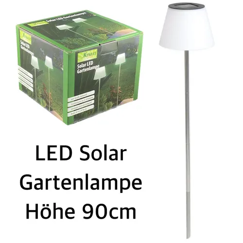 LED Solar Gartenlampe Höhe 90cm außen Garten Terrasse Balkon Wegeleuchte IP44