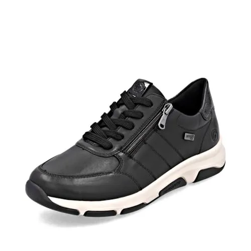 Remonte Damen Low-Top Sneaker D0700, Frauen Halbschuhe,lose Einlage,wasserabweisend,remonteTEX,Freizeit,sportlich,straßenschuhe,schwarz (00),37 EU