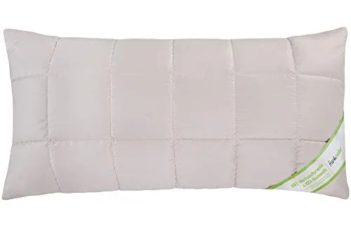 franknatur Kopfkissen Schurwolle kbT Bio Baumwolle 40x80 in beige von franknatur