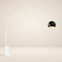 s.luce Stehlampe Ball Bogenlampe mit Marmorfuß von s.luce