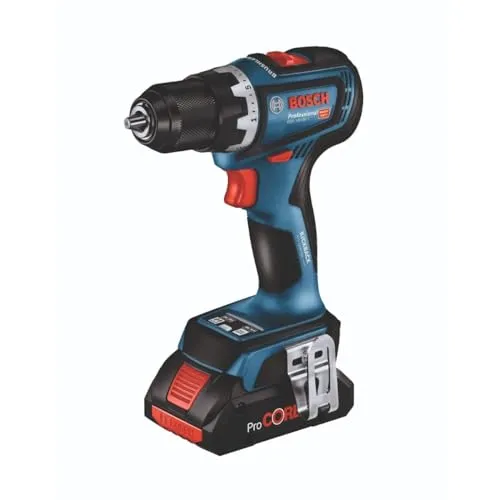 Bosch 18 Volt Profiset GSR 18 V-90 C - Akkuschrauber Set mit 18 V, inkl. leistungsstarker Akku für maximale Flexibilität und Einsatzmöglichkeiten bei jedem Projekt.