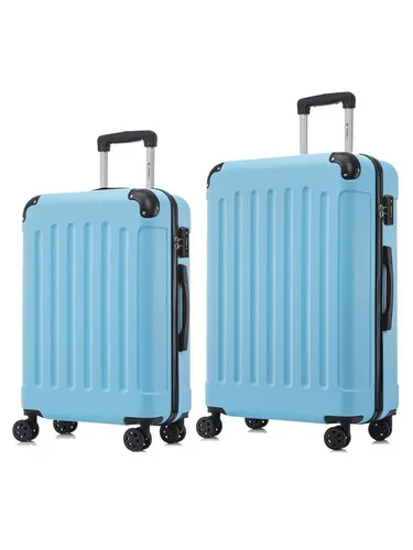 YONSLY Kofferset Premium Hartschalen-Reiseset aus ABS mit robustem YKK-Reißverschluss, 4 Rollen, (Reisekoffer-Set, 2 tlg., L-XL-Set), TSA-Schloss, 360°-Doppelrollen und austauschbaren Rollen und Griffen