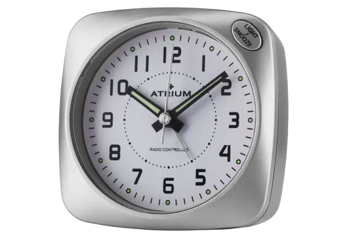 Atrium Funkwecker Analog Quarz A610-19 in silber von Atrium