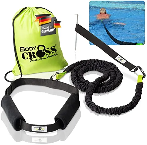 BodyCROSS Premium Schwimmtrainer Outdoor – Schwimmgürtel für Kinder & Erwachsene mit Tube (1–20kg), Pool Zubehör, Pull Buoy, Schwimmbrett