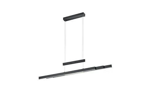 lightling LED Pendellampe Tina, 4 fach Touch, Ein- und Ausschalter, Up and down Beleuchtung, Lichtfarbe einstellbar, höhenverstellbar, ausziehbar, Höhe 150 cm, Breite 150 cm, schwarz matt