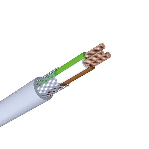 WITTKOWARE LiYCY 3x0,50mm² Elektronik-Steuerleitung mit Geflecht Abschirmung, Kupfer, Mantelfarbe grau, Kabellänge 10m