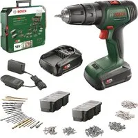 Universal Impact 18V + SystemBox - Akkuschrauber, schnurlos mit 2 Geschwindigkeiten und 34 N·m Drehmoment, ideal für vielseitige Anwendungen im Heimwerkerbereich.