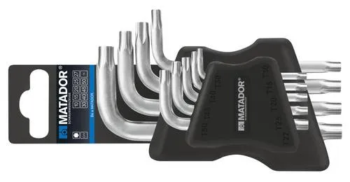 Matador Schraubwerkzeuge Innen-Sechsrund (TX) Winkelschraubendreher-Set T 10, T 15, T 20, T 25, T 27, T 30, T 40, T 45, T 50