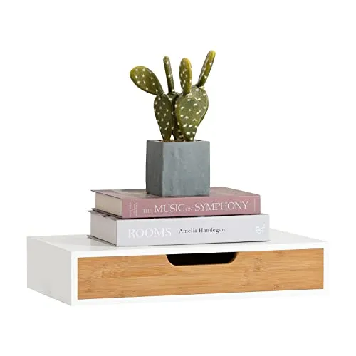 SoBuy Wandregal mit Schublade