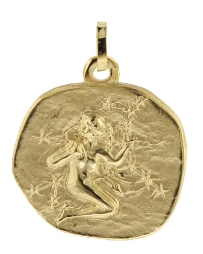 trendor Sternzeichen-Anhänger Jungfrau 333 Gold 20 mm - Eleganter 20 mm Gold-Anhänger für Damen, Herren und Kinder, aus 333 Gold gefertigt. Ideal als persönliches Geschenk oder Glücksbringer für alle Jungfrau-Geborenen.