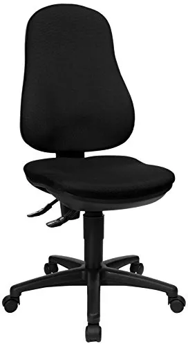 Topstar Point 70 Bürostuhl, Stoff schwarz - Ergonomischer Bürostuhl mit Bandscheibensitz für optimale Beckensupport, Made in Germany, ideal für langes Sitzen im Büro.
