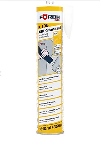 FORCH K105 ECO Scheibenkleber 310ml Kartusche Hochmodulig Schwarz Epoxidharz Autoscheibenkleber