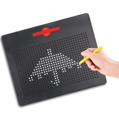 ALEENFOON Magnetisches Zeichenbrett für Kinder ab 3 Jahren, Reißbrett Magnetisch Schreibtafel Zeichentafel Zaubertafel Abwischbar Schreiben Pädagogisches Spielzeug (Groß, Schwarz)