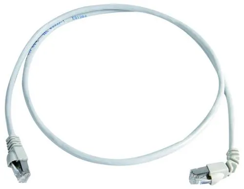 Telegärtner 100008022 RJ45 Patchkabel CAT 6a S/FTP 0.5m Weiß Flammwidrig, mit Knickschutztülle 1St.