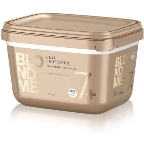 Schwarzkopf BlondMe Clay Lightener 7+ 350g - Haarfarben mit integrierter Anti-Metal Bond Protection Technologie für bis zu 7 Stufen Aufhellung, ideal für Freihandtechniken und Balayage-Looks, ohne Folien!