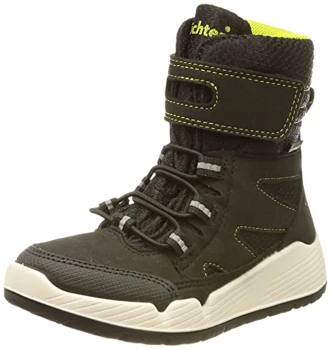 Richter Kinderschuhe RS-1 Schneestiefel, Black/Lime, 38 EU
