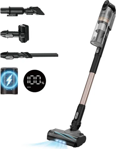 Levoit Akku-Bodenstaubsauger LVAC-300 PLUS - Staubsauger mit bis zu 60 Min. Laufzeit, 240 W Leistung und 99,9% HEPA-Filter für gründliche Reinigung – ideal für Allergiker und Tierbesitzer.