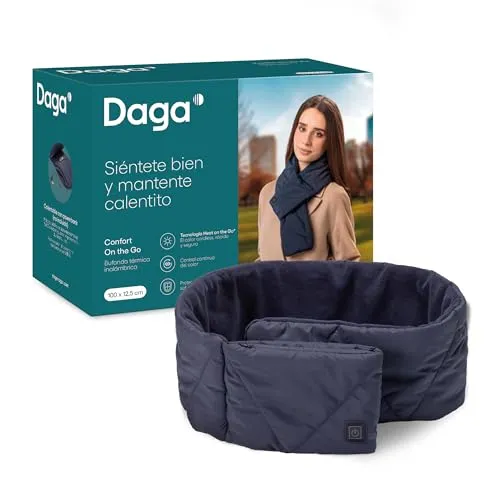 Daga Heizschal, kabellos, wärmend, für Hals und Nacken, 7 Stunden, 3 Stufen, waschbar, Blau