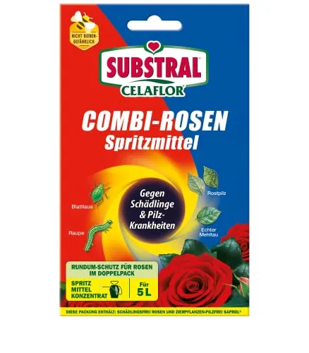 Substral Celaflor Combi-Rosen, 1x7,5 + 1x4 ml Konzentrate, wirkt von innen, Konzentrat gegen Pilze und Schädlinge
