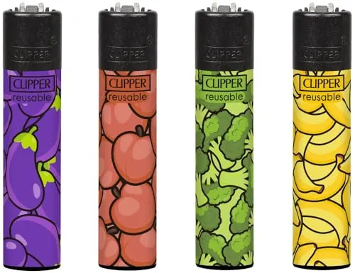 Clipper Feuerzeug Quartal 1/2025 (Veggie Pattern) von sunmondo