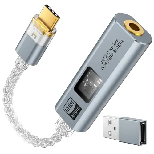 MoKo USB-C auf 3,5mm Audio Kopfhörer Adapter mit Hi-Fi-Verstärker
