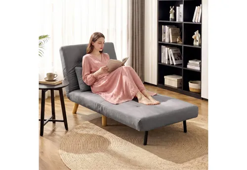 Schlafsessel 3-in-1 Klappbar Schlafsofa mit Bettfunktion – Grau
