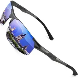 Sonnenbrille Herren C2 Grau Blau Verspiegelt cat 3 63 Millimeter