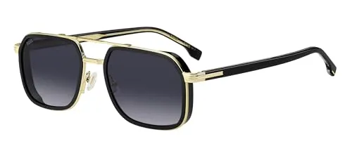 HUGO BOSS BOSS 1724/S 2M2 BLACK GOLD Sonnenbrille - Sportbrille in Schwarz und Gold, Größe 55/19/150, mit 2 Jahren internationaler Garantie und stylischem Design für sportliche Aktivitäten.