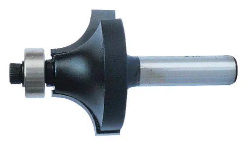 Abrundfräser HW R9,5 32,7x17,5x59 S8 - Hochwertiger Kantenbearbeiter - Zubehör für Elektrowerkzeug, ideal für Tischler. Mit HW-bestückten Schneiden für hohe Standzeiten und Anlaufkugellager für präzise Kantenbearbeitung.